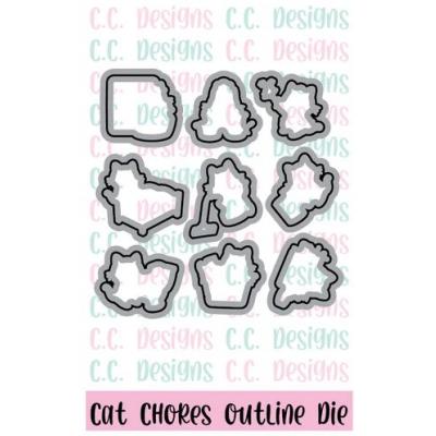 C.C. Designs Outline Die - Cat Chores